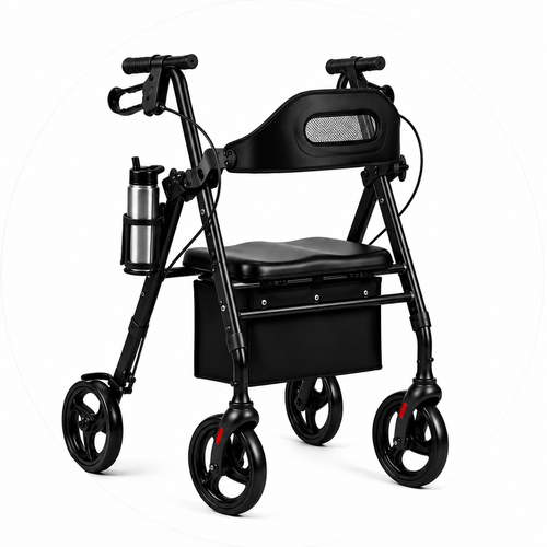 MOVENAX Faltbarer Rollator für drinnen & draußen